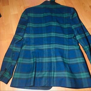 Ralph Lauren plaid blazer green blue black.